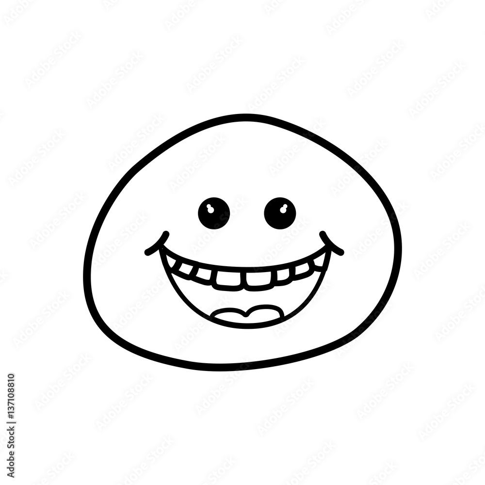 Funny emoticon cartoon icon vector illustration graphic design Funny emoticon cartoon icon vector illustration graphic design