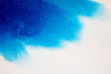 Watercolor painting background in Blue