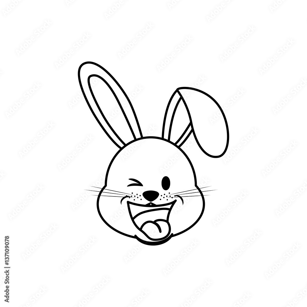 Cute rabbit cartoon icon vector illustration graphic design Cute rabbit cartoon icon vector illustration graphic design