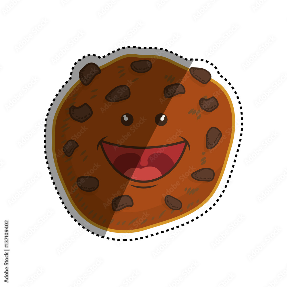 Funny cookie cartoon icon vector illustration graphic design Funny cookie cartoon icon vector illustration graphic design