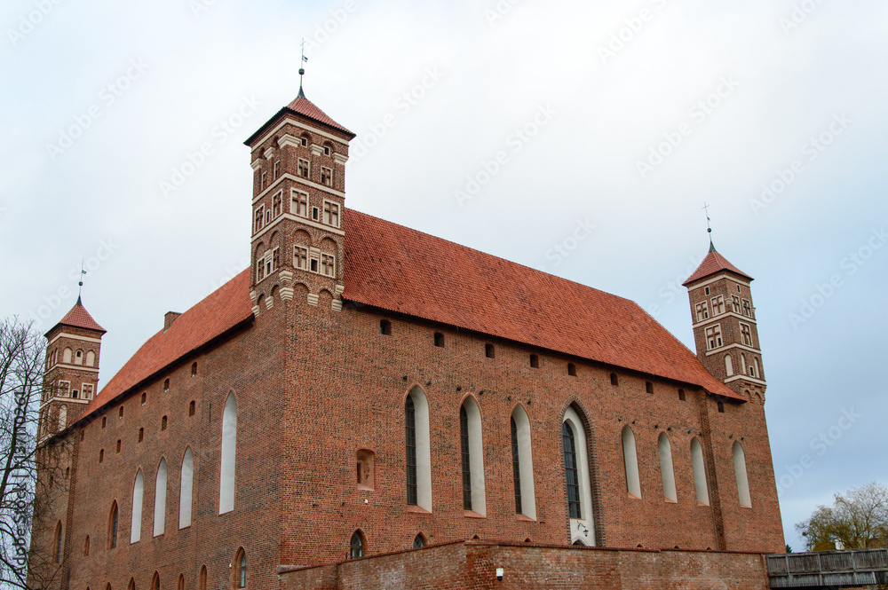 Medieval castle XIV-XV c. in Lidzbark Warminski,Poland.
