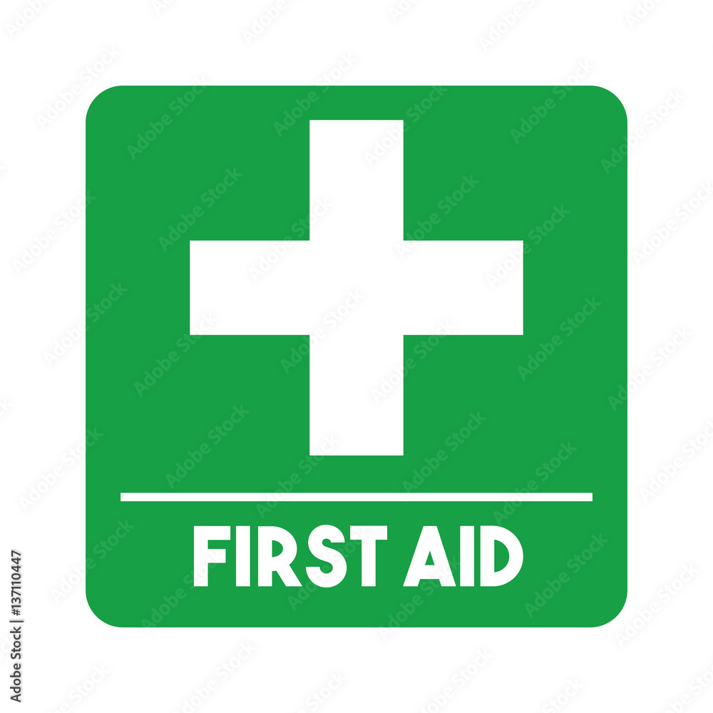 first aid emblem with cross icon over white background. colorful design. vector illustration first aid emblem with cross icon over white background. colorful design. vector illustration