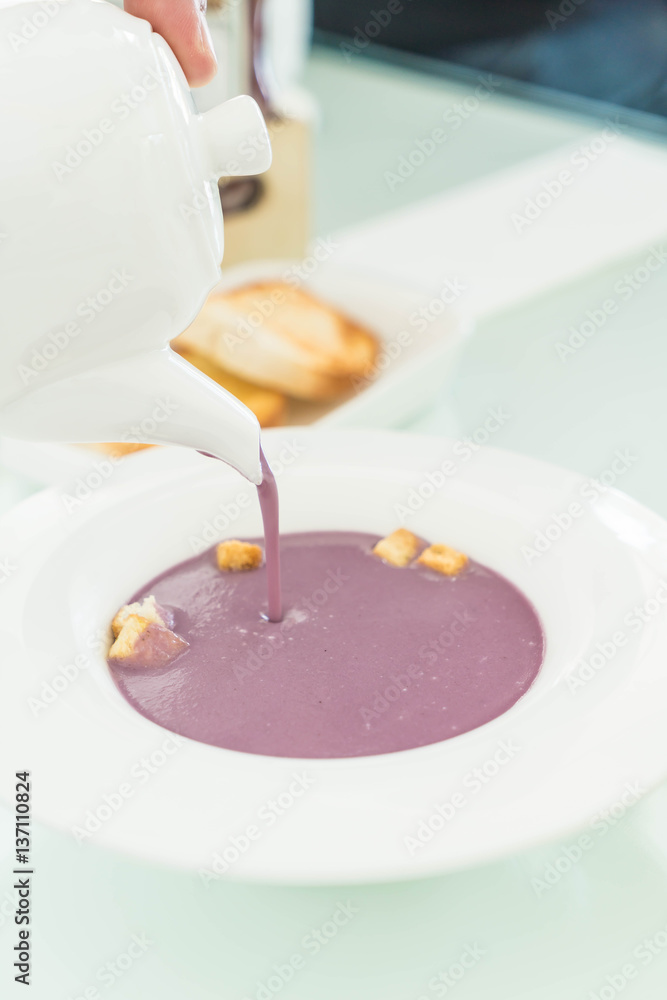 sweet japanese potatoes soup