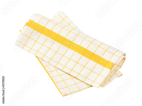 white and yellow dish towel