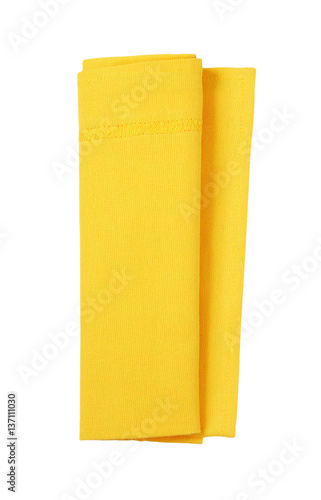 yellow cloth place mat
