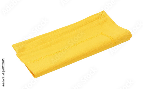 yellow cloth place mat