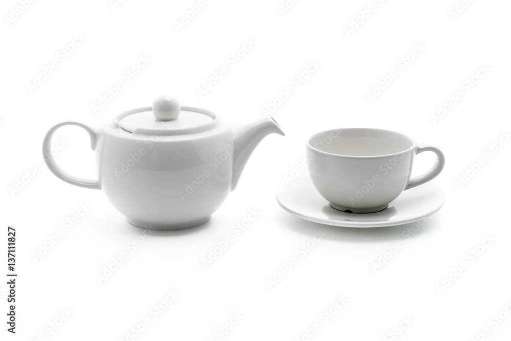 white tea pot with tea cup white tea pot with tea cup