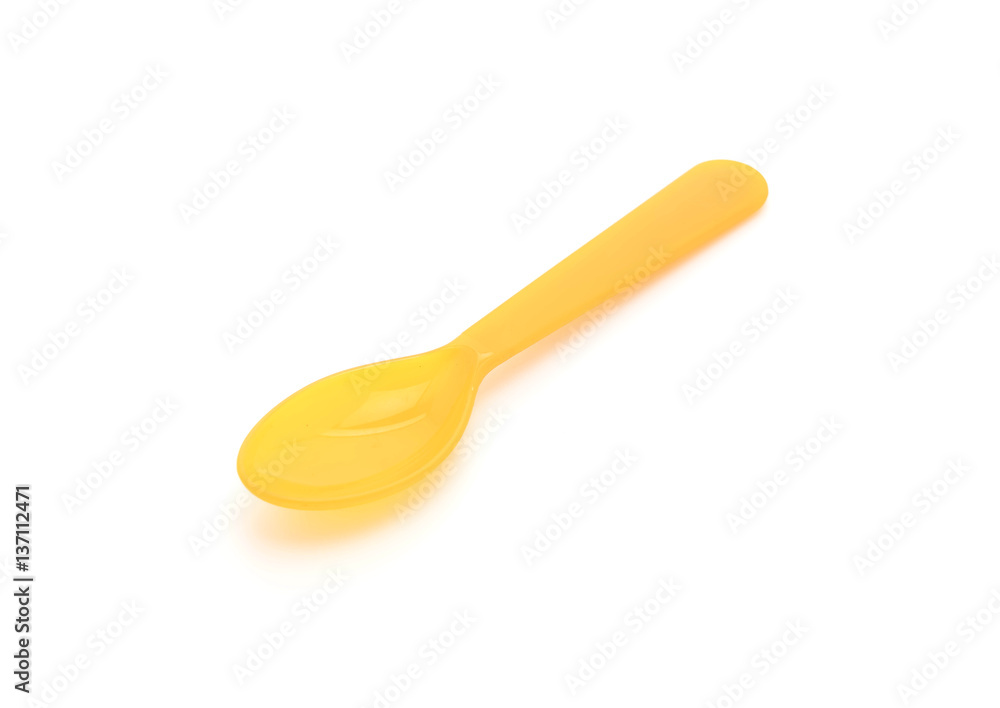yellow plastic spoon yellow plastic spoon