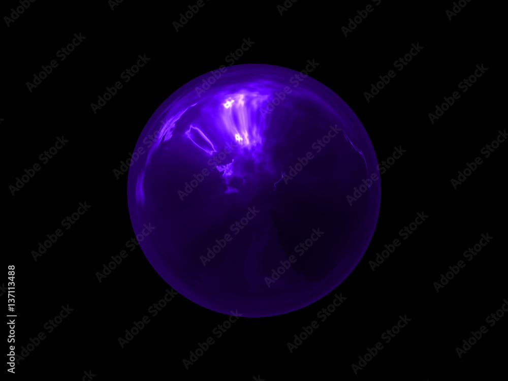 Abstract Glowing Purple Sphere Energy Abstract Glowing Purple Sphere Energy