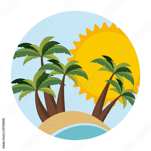 symbol beach icon image  vector illustration design