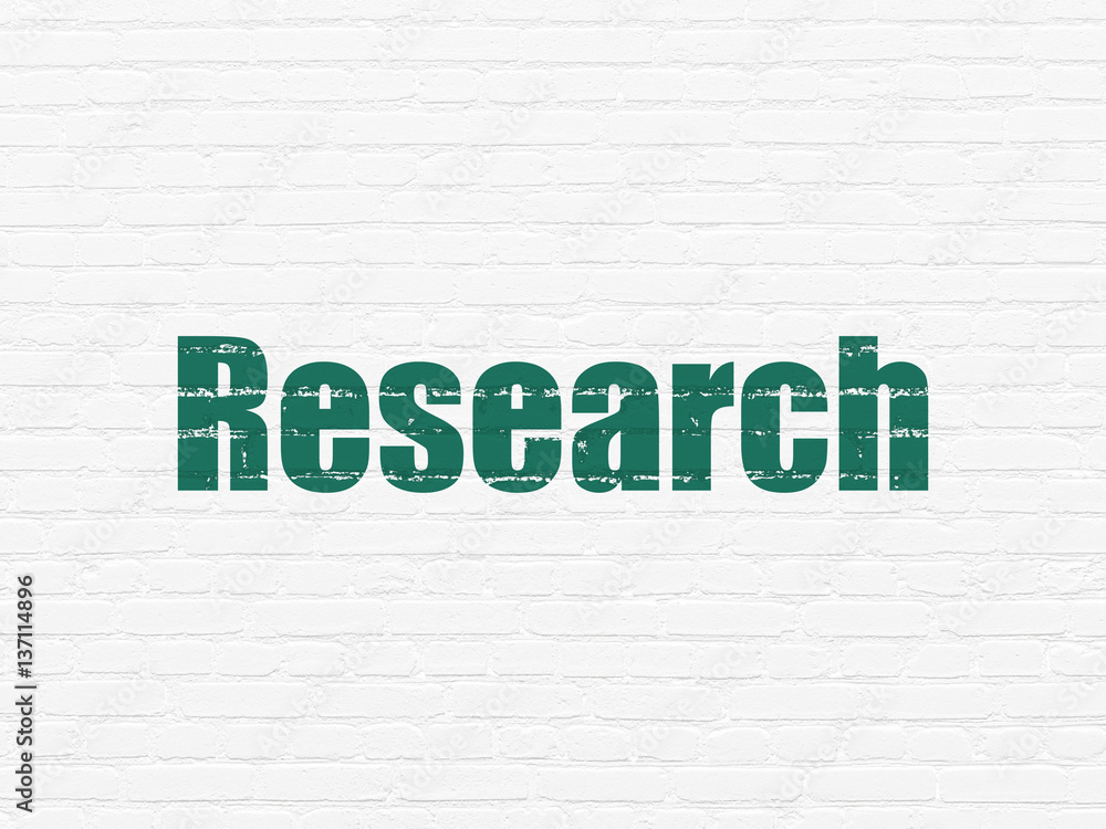 Marketing concept: Research on wall background