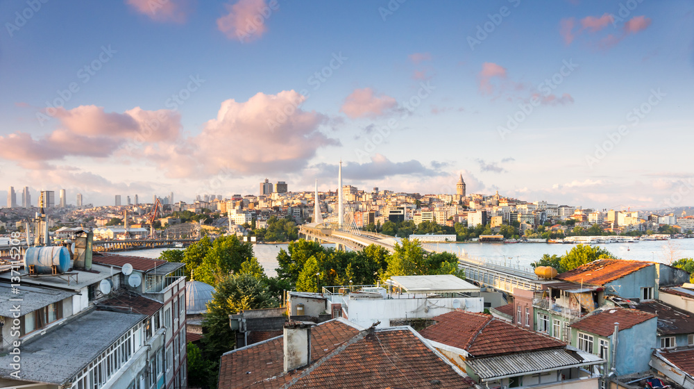 View of Istanbul on sunset