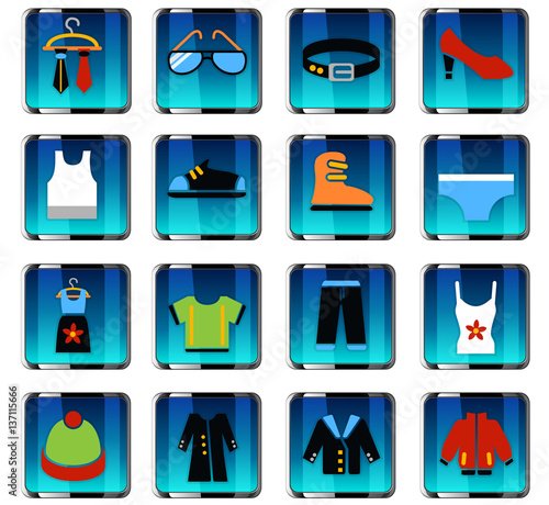 clothes icon set