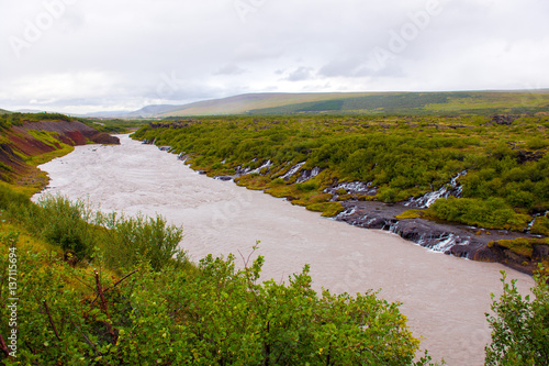 Hraunfossar waterfalls, Iceland photo