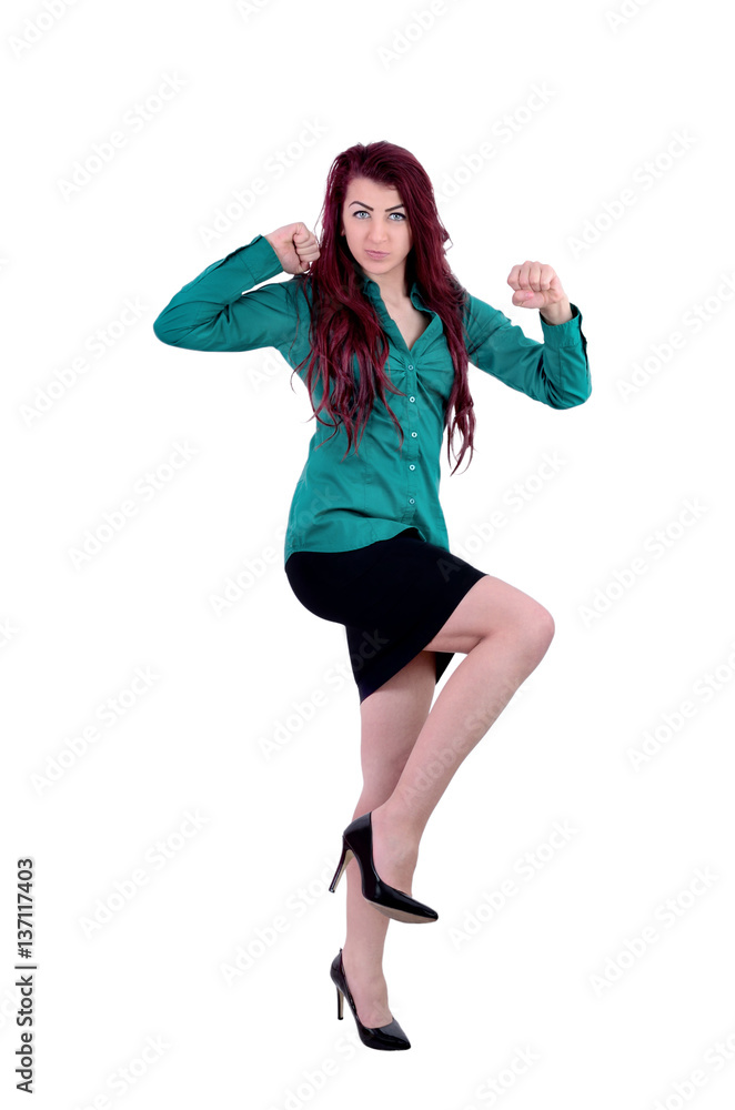Fototapeta premium isolated business woman