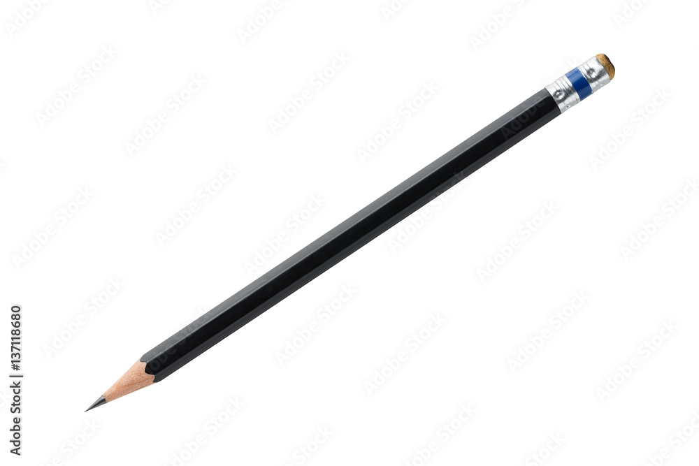 Wood pencil isolated on white