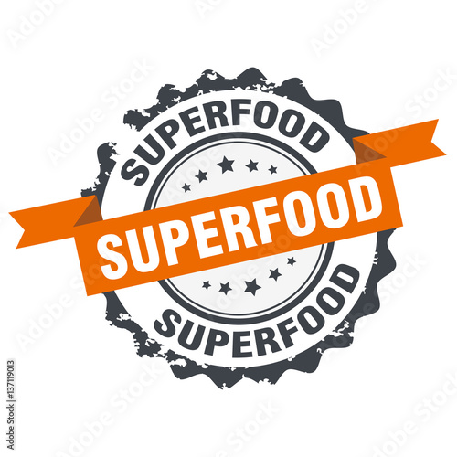 Superfood stamp sign seal logo