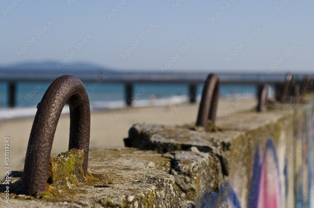 Fototapeta premium Burgas beach in Bulgaria on the black sea