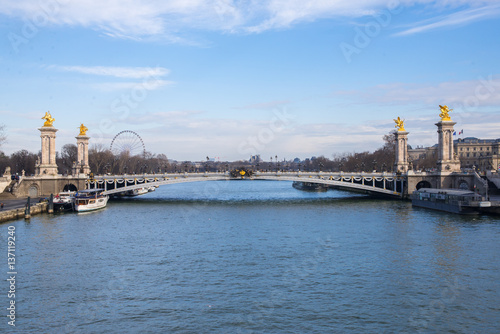 Paris, pont Alexandre III, bridge on the Seine in winter © Pascale Gueret