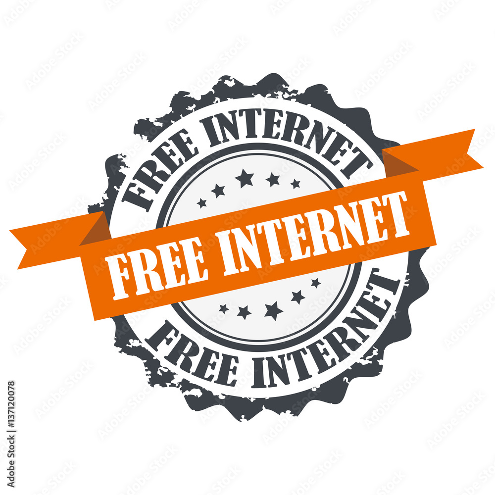 Fototapeta premium Free internet stamp sign seal logo