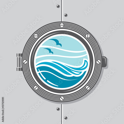 image of ship porthole with glass