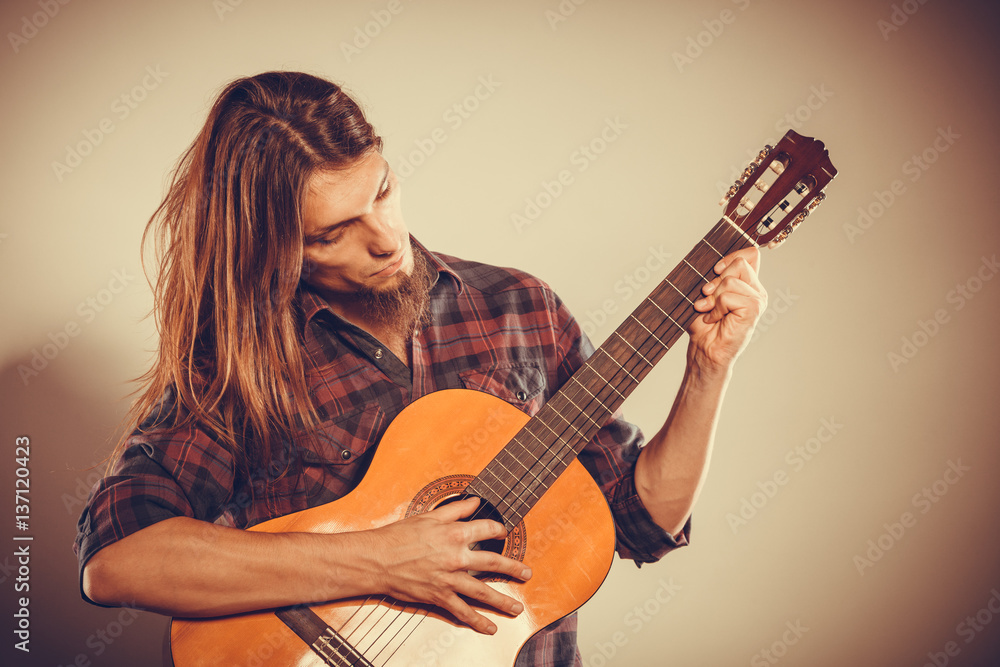 Obraz premium Rockman with his muse.