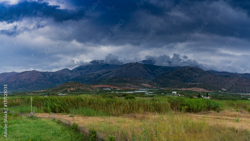 Fototapeta premium thunderstorm in the mountains