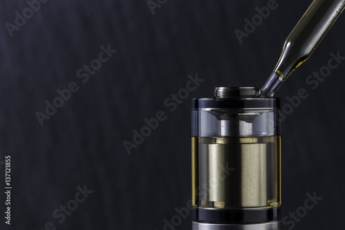 Filling a special liquid electronic cigarette photo