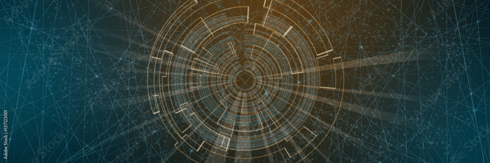 Fototapeta premium High Tech HUD Hintergrund