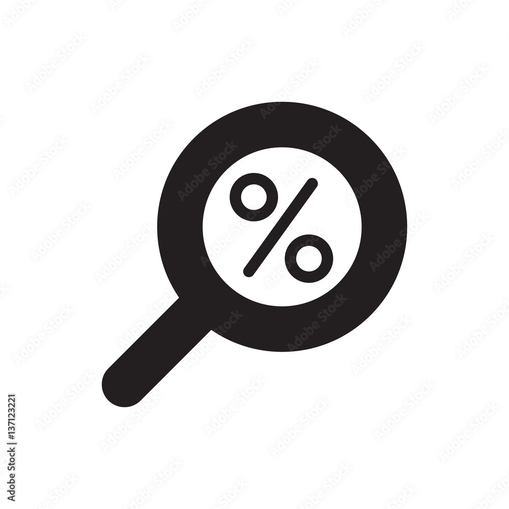 percent search icon illustration percent search icon illustration