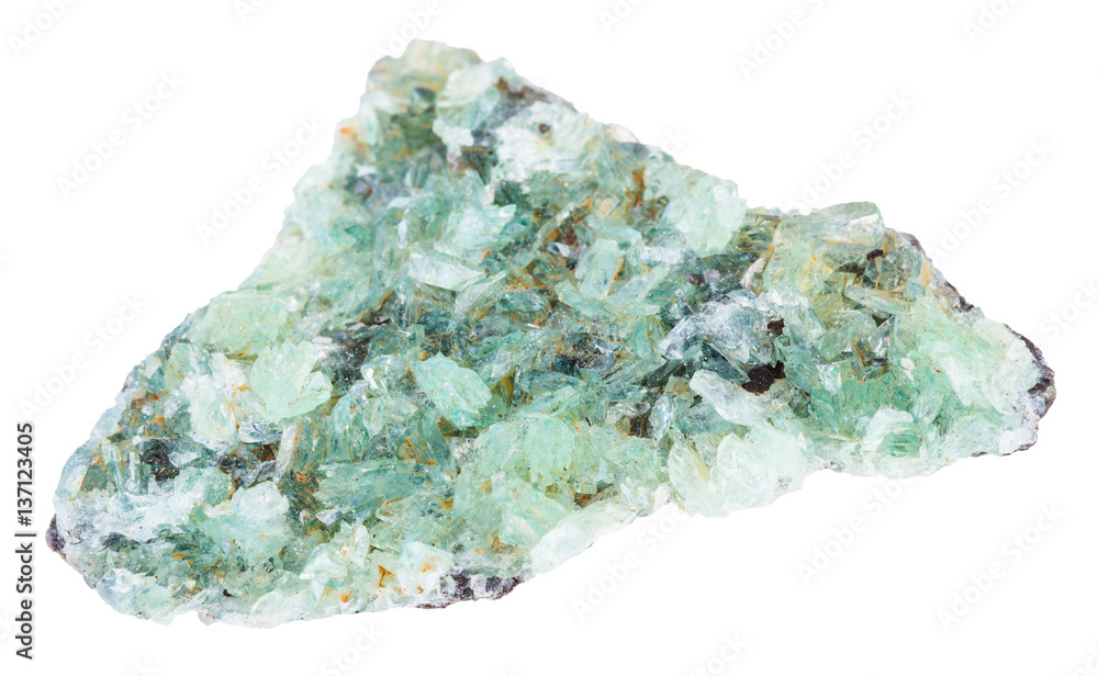 raw anapaite crystals isolated on white raw anapaite crystals isolated on white