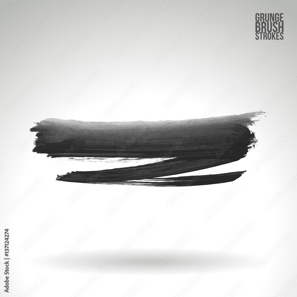 Fototapeta premium Brush stroke and texture. Grunge vector abstract hand - painted element. Underline and border.