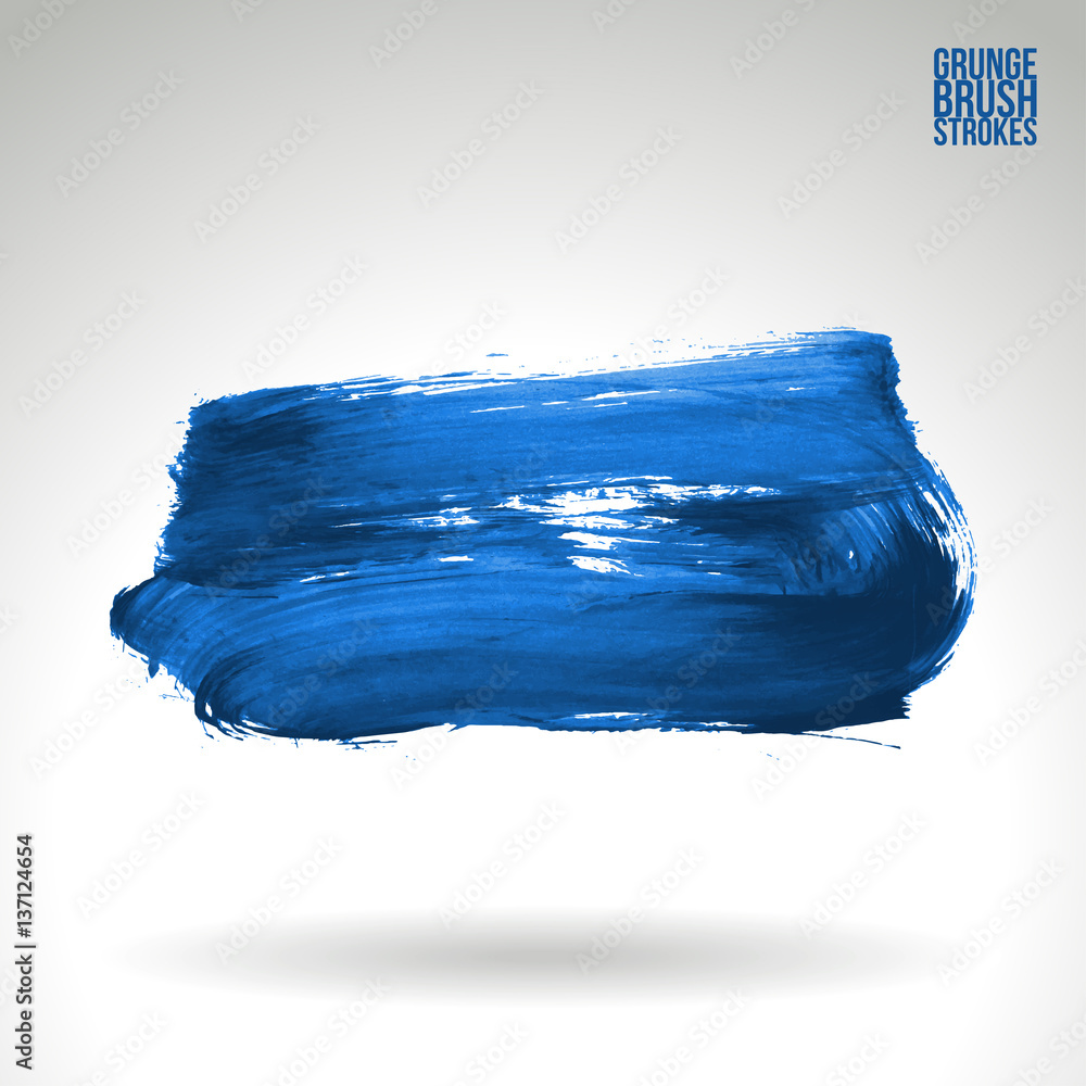 Fototapeta premium Brush stroke and texture. Grunge vector abstract hand - painted element. Underline and border.