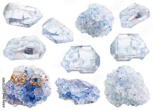 Принти на полотні collection of various celestine mineral stones