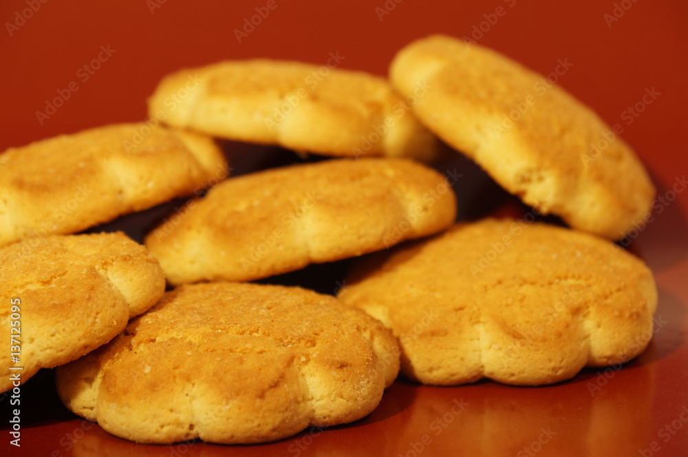 sweet corn cookies isolated on a dark background sweet corn cookies isolated on a dark background