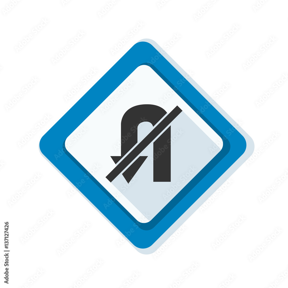 No U-Turn Sign illustration No U-Turn Sign illustration