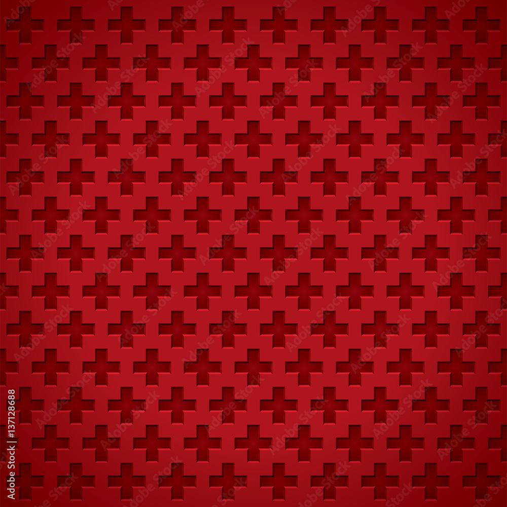 Volume realistic vector texture, cubes, red geometric pattern, design wallpaper Volume realistic vector texture, cubes, red geometric pattern, design wallpaper
