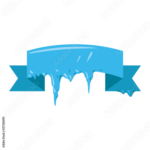 Collection of frozen icicle snow winter vector banner.