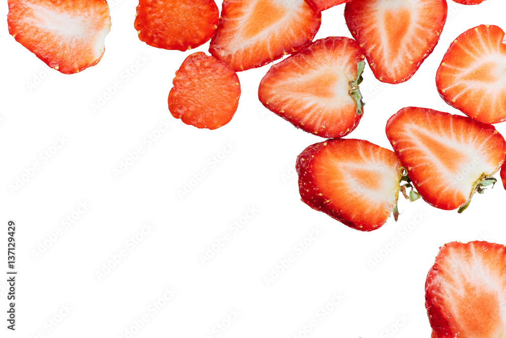 Tasty big ripe strawberry isolated on white background. Tasty big ripe strawberry isolated on white background.