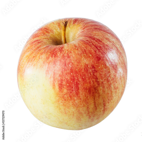 Beautiful red apple on a white background.