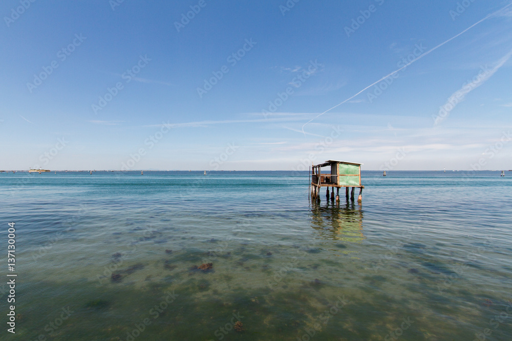 Fisherman house in Pellestrina, an island of the venetian lagoon