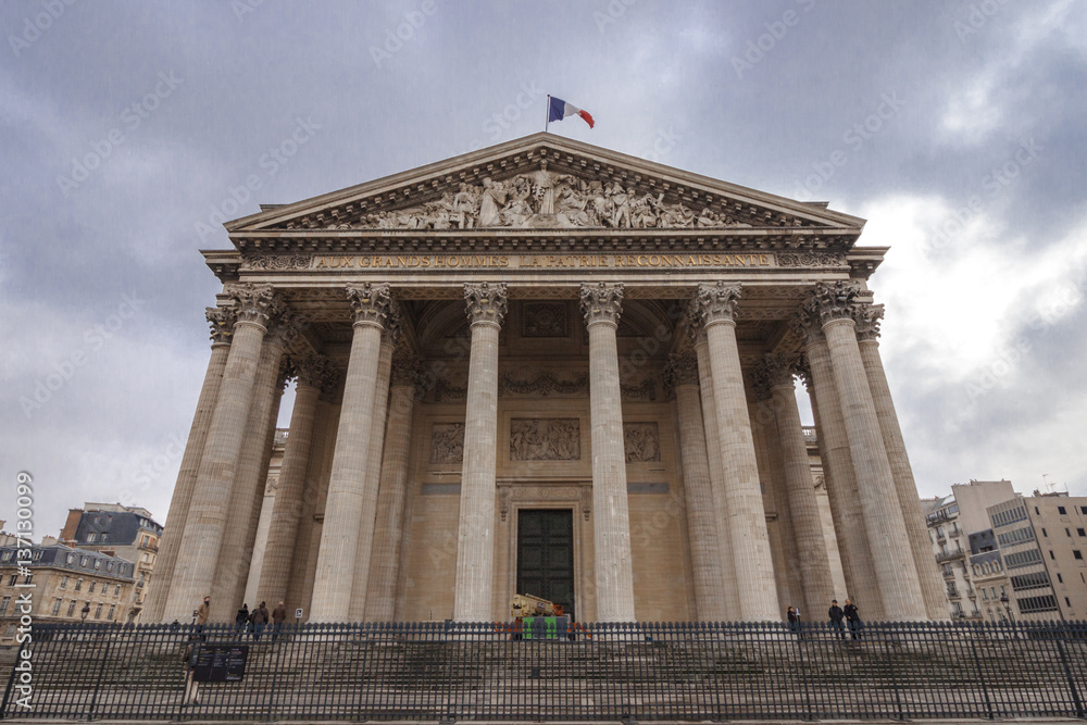 The Pantheon in the city of Paris, France.