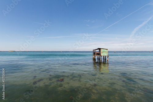 Fisherman house in Pellestrina, an island of the venetian lagoon photo