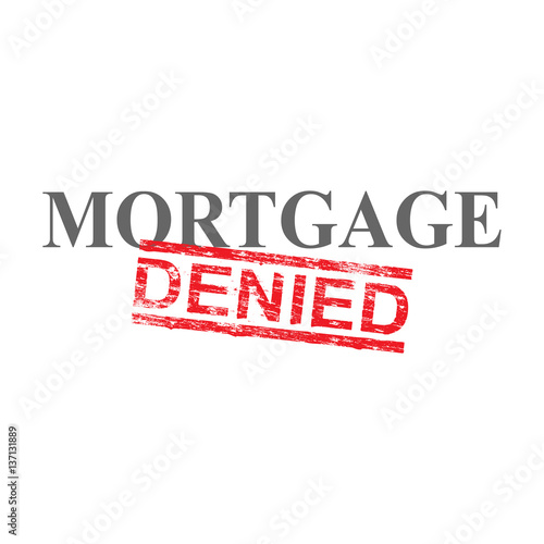 Mortgage Denied Word Stamp