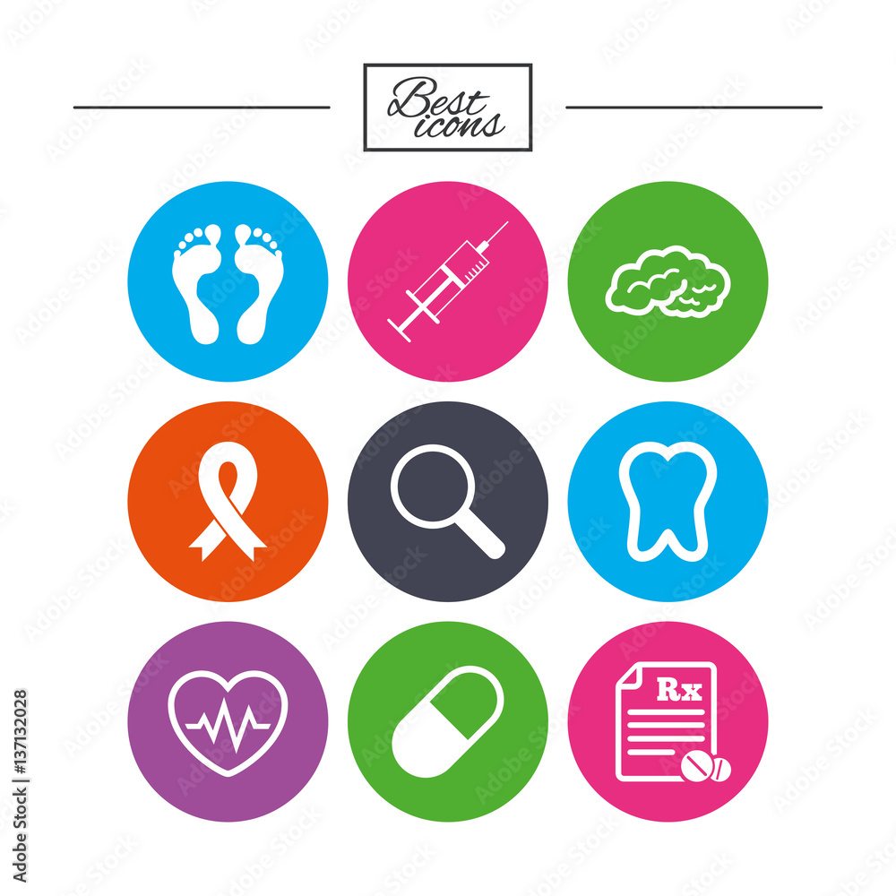 Medicine, medical health and diagnosis icons. Medicine, medical health and diagnosis icons.