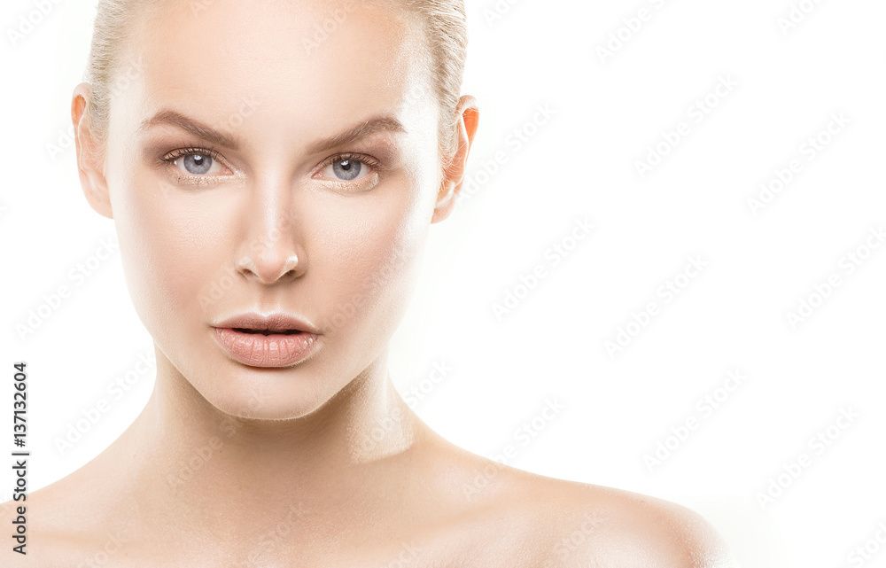 Beauty portrait of blonde woman. Beauty portrait of blonde woman.