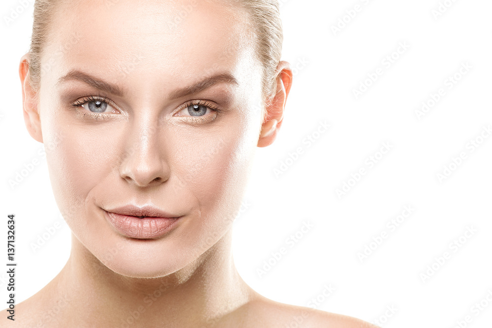 Beauty portrait of blonde woman. Beauty portrait of blonde woman.