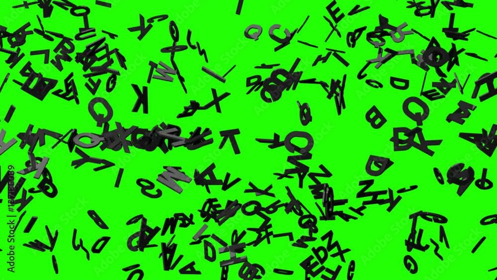 Black Alphabets On Green Chroma Key.
Loop able 3DCG render Animation. Black Alphabets On Green Chroma Key.
Loop able 3DCG render Animation.