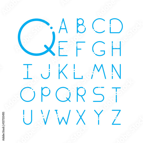 Thin vector font