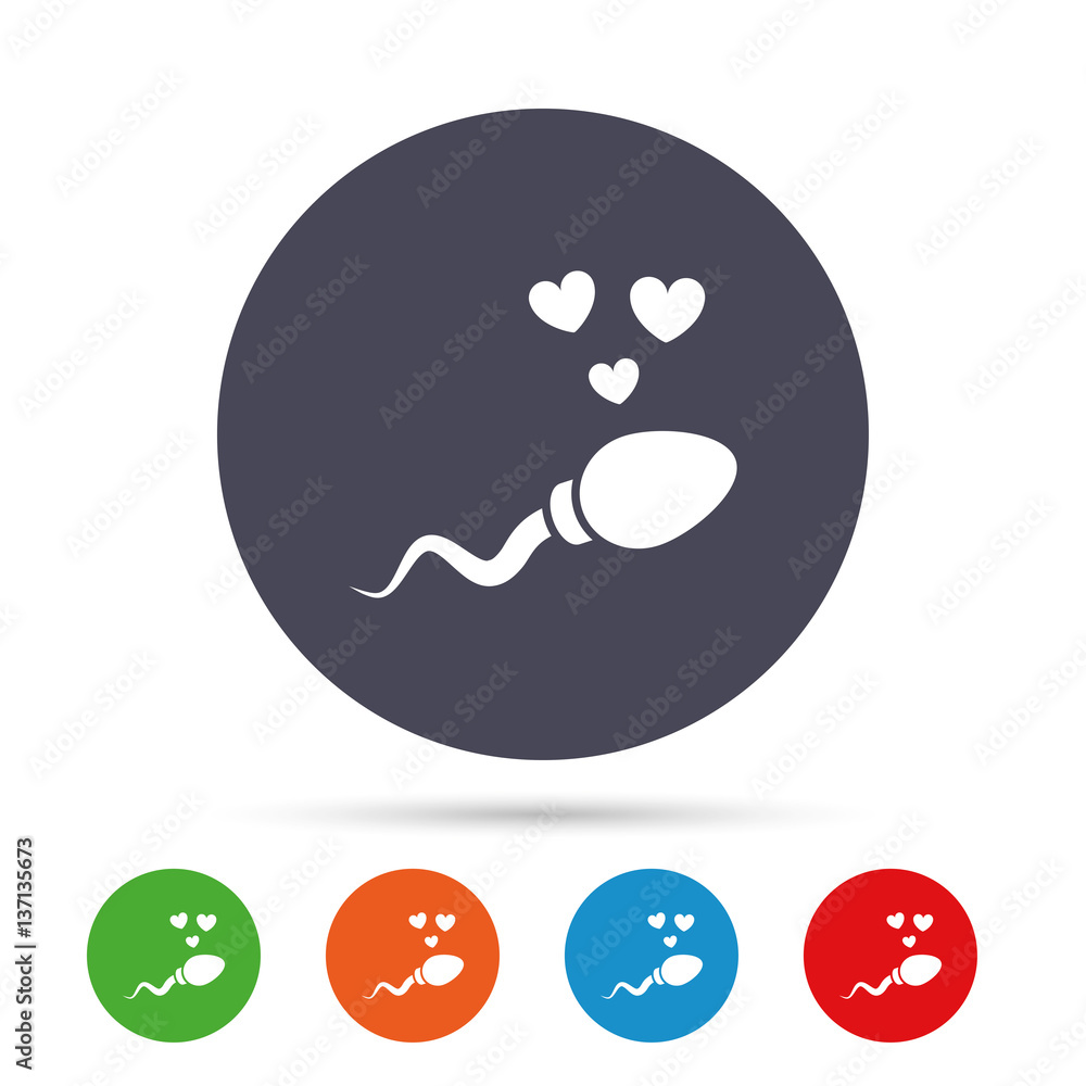 Obraz premium Sperm sign icon. Fertilization symbol.